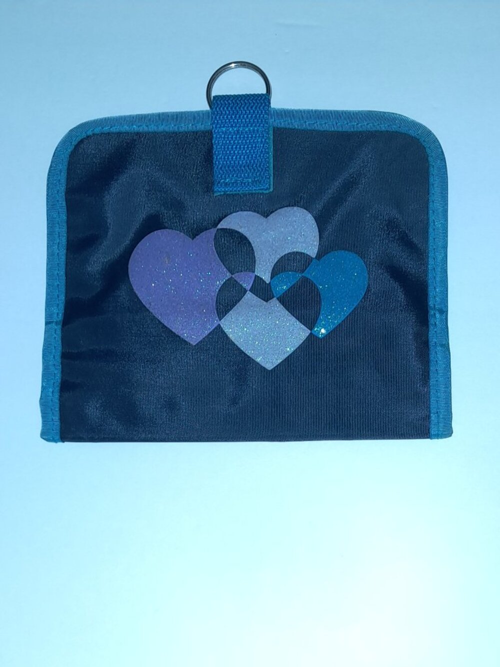 WB Looney Tunes Pencil & Mirror Heart Wallet Organizer Pouch with Key Ring NEW